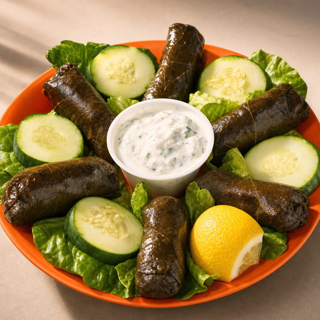 Stuffed Grape Leaves.